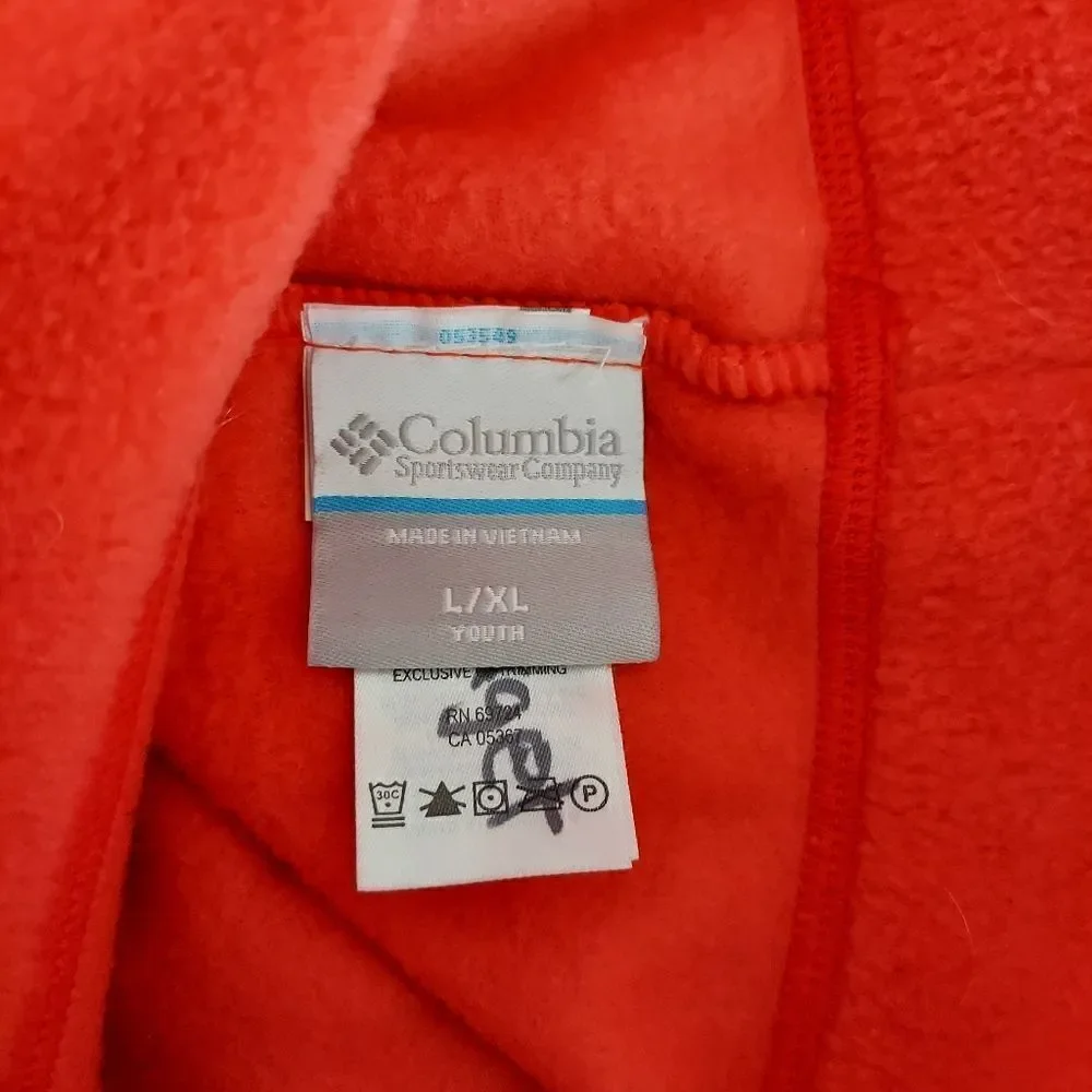 Columbia Kid's Red Fleece Beanie Youth L/XL